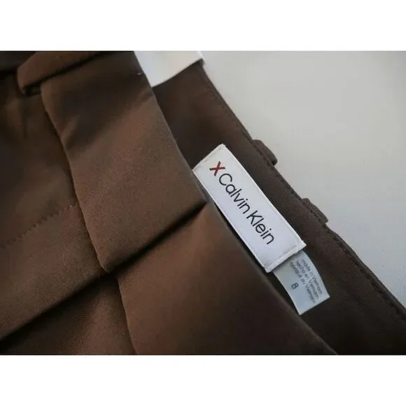 Calvin Klein Women's High-Rise Wide-Leg Pants 8 - Picture 10 of 12